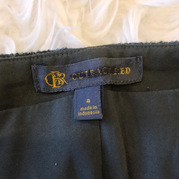 Outback Red green tweed mini skirt lined - Picture 3 of 7